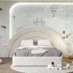 Rainbow Dream Kids Bed W 160 x L 190-Velvet White with 1-Year Warranty