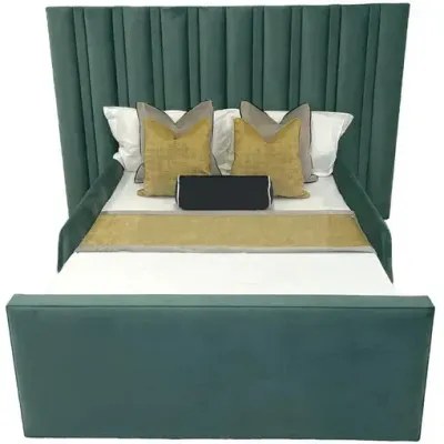 Mount Vale Kids Bed W 160 x L 190-Velvet Green with 1-Year Warranty