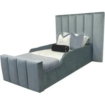 Merry Kids Bed W 160 x L 200-Velvet Silver with 1-Year Warranty - Image 2