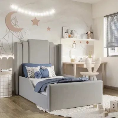 Little Adventurer Kids Bed W 140 x L 200-Velvet Ivory with 1-Year Warranty - Image 2