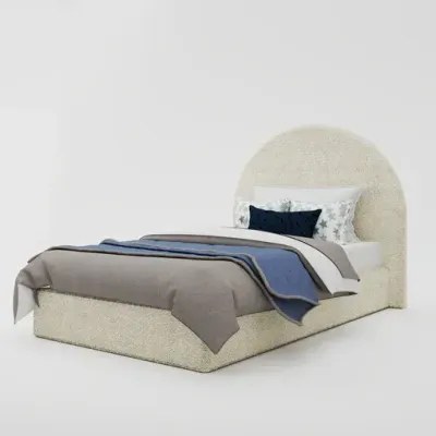Dreamy Cloud Kids Bed W 120 x L 200-Boucle White with 1-Year Warranty - Image 3