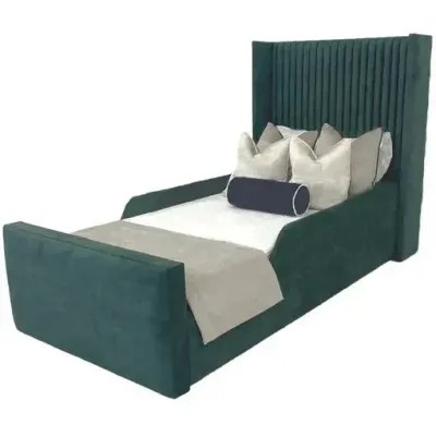 Franklin Kids Bed W 160 x L 190-Velvet Charcoal with 1-Year Warranty - Image 2