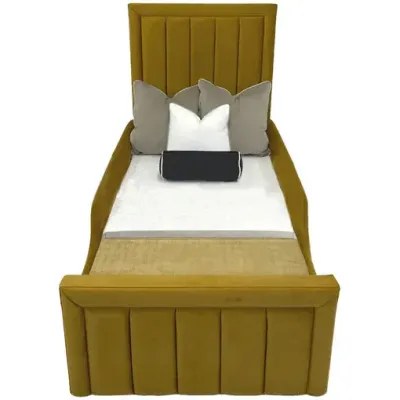 Issy Kids Bed W 135 x L 200-Mustard with 1-Year Warranty