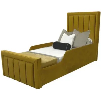 Issy Kids Bed W 135 x L 200-Mustard with 1-Year Warranty - Image 2