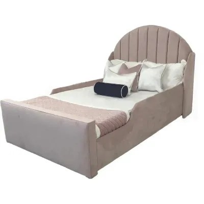 Marina Kids Bed W 150 x L 190-Velvet Ivory with 1-Year Warranty - Image 2