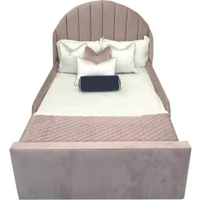Marina Kids Bed W 160 x L 200-Velvet Ivory with 1-Year Warranty