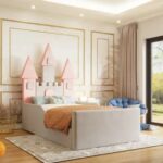 Rapunzel Castle Kids Bed W 160 x L 190-Ivory with 1-Year Warranty