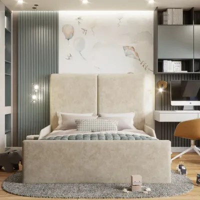 Frankie Kids Bed W 120 x L 200-Velvet Ivory with 1-Year Warranty