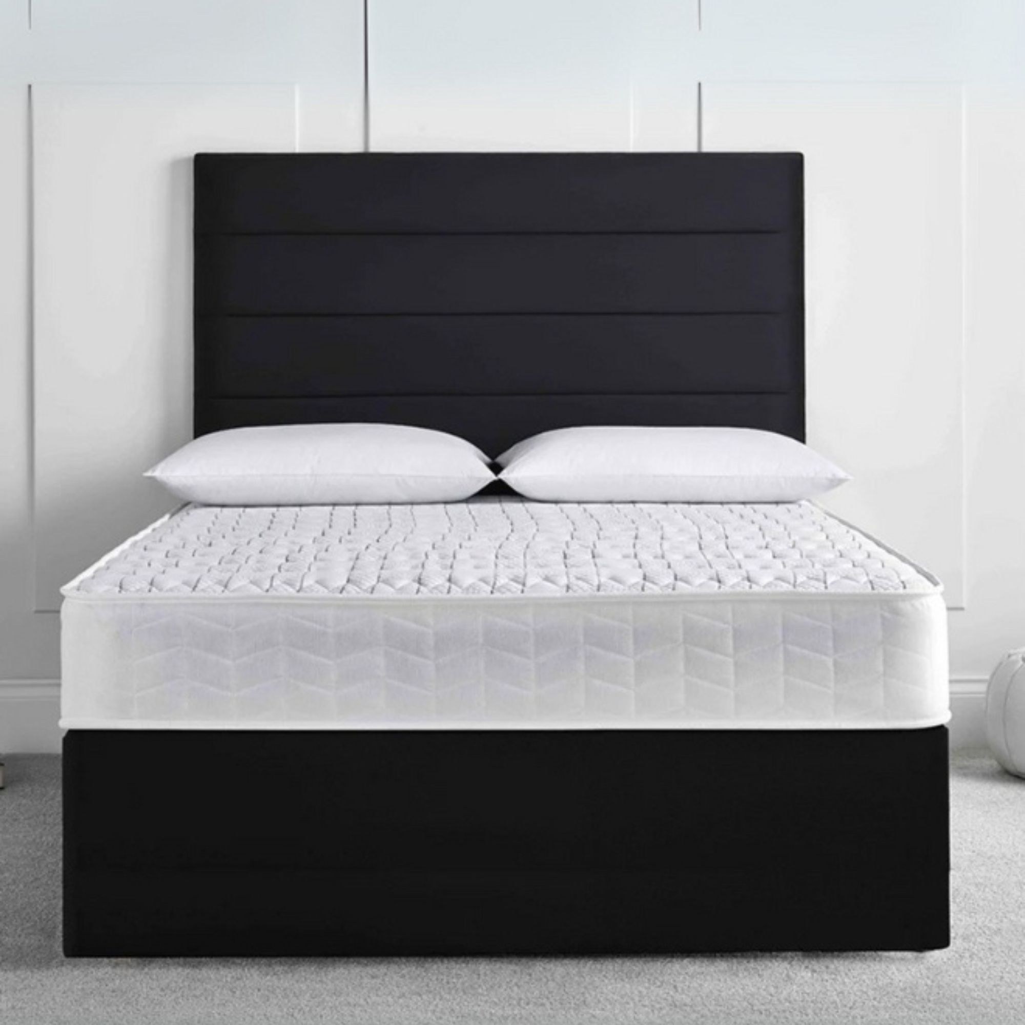 Elegance Rest Upholstered King Size Bed (180 X 200 CM) Black Color