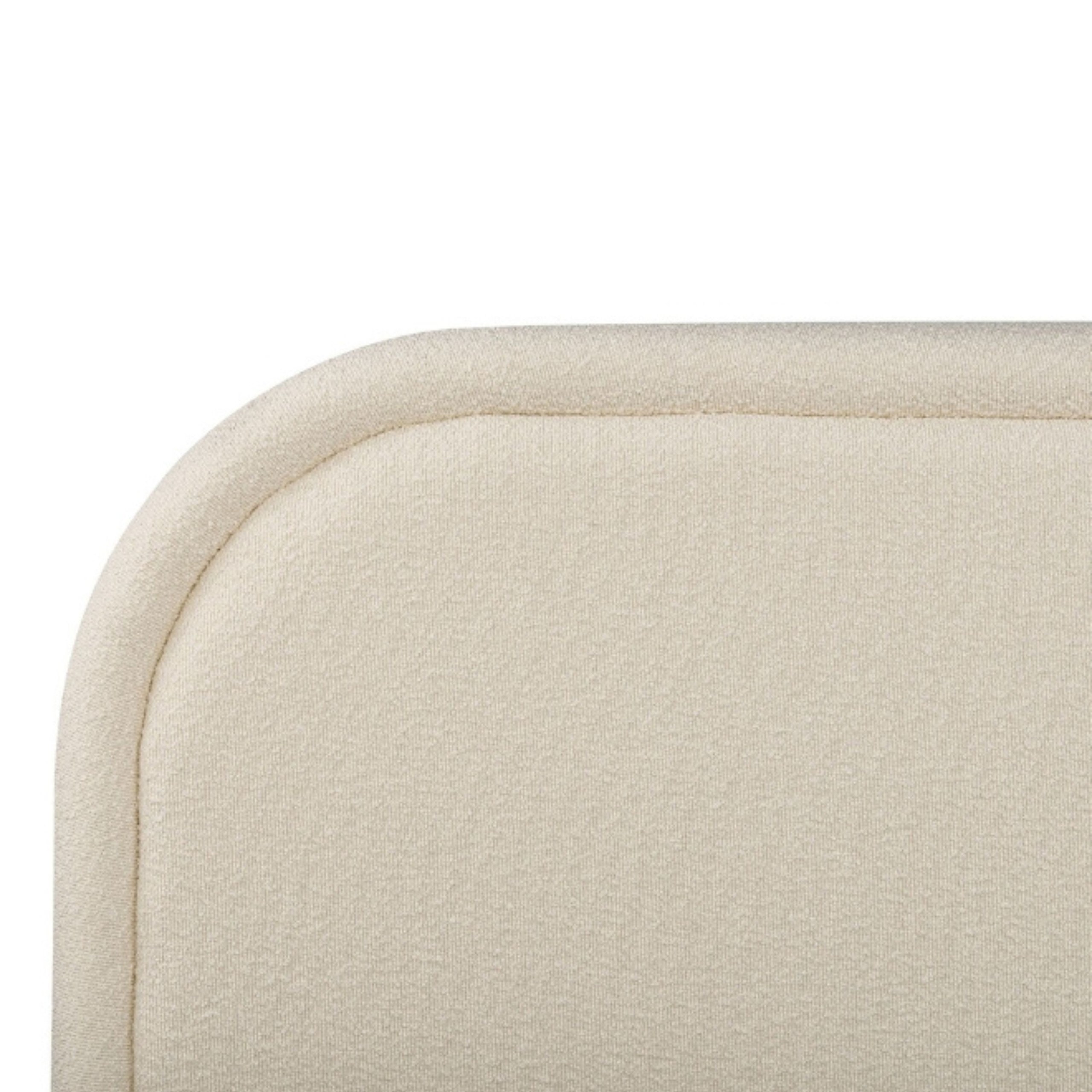 Ember Enclave Upholstered Premium Single Size Bed (90 X 190 CM) Beige Color - Image 4