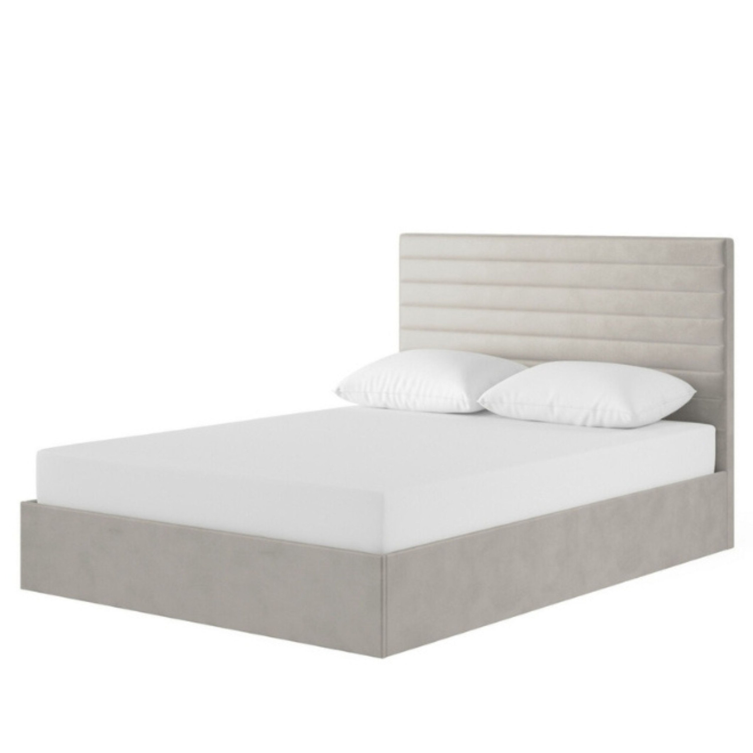 Mighty Bliss Upholstered Twin Size Bed (120 X 200 CM) Dark Beige Color - Image 2