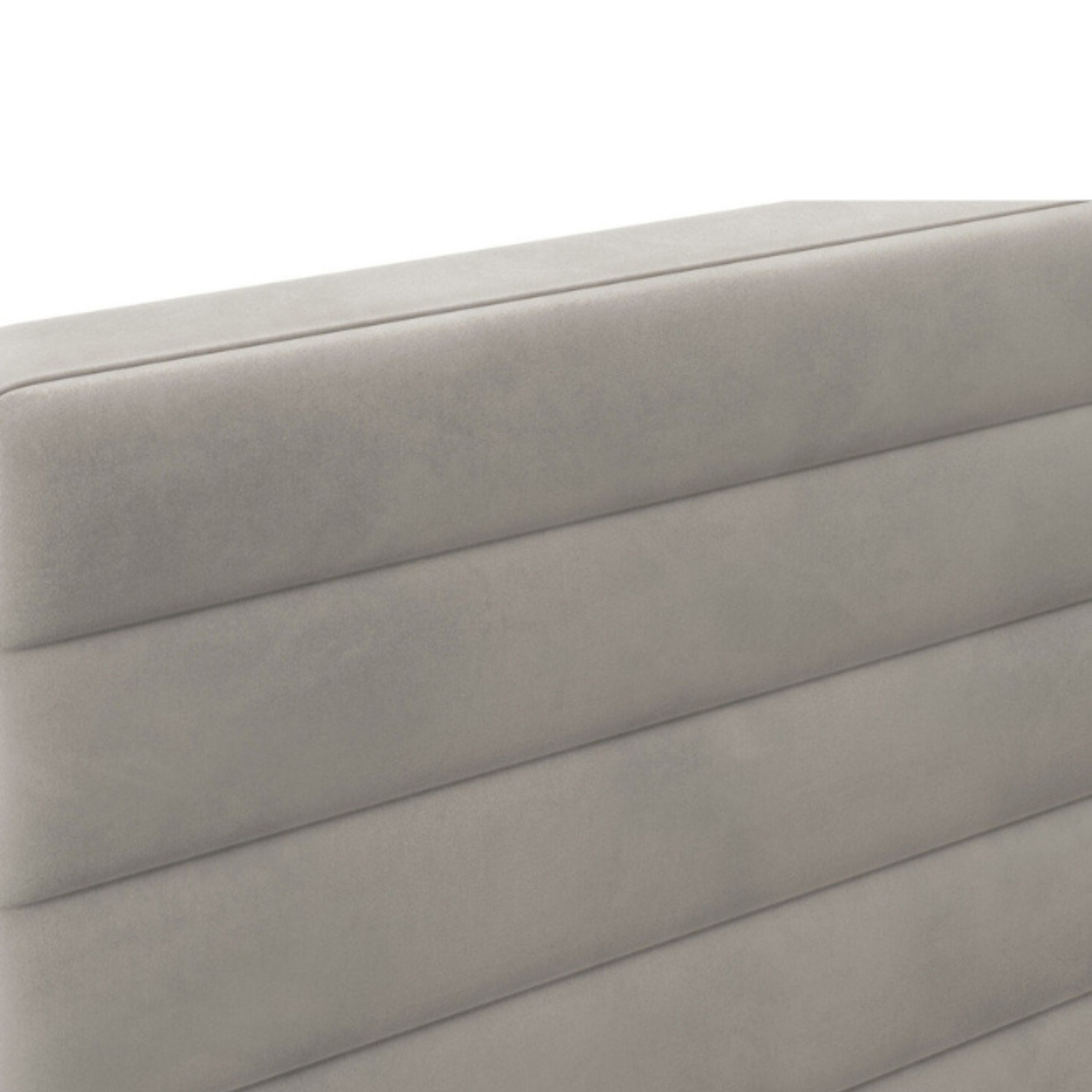 Mighty Bliss Upholstered Twin Size Bed (120 X 200 CM) Dark Beige Color - Image 3