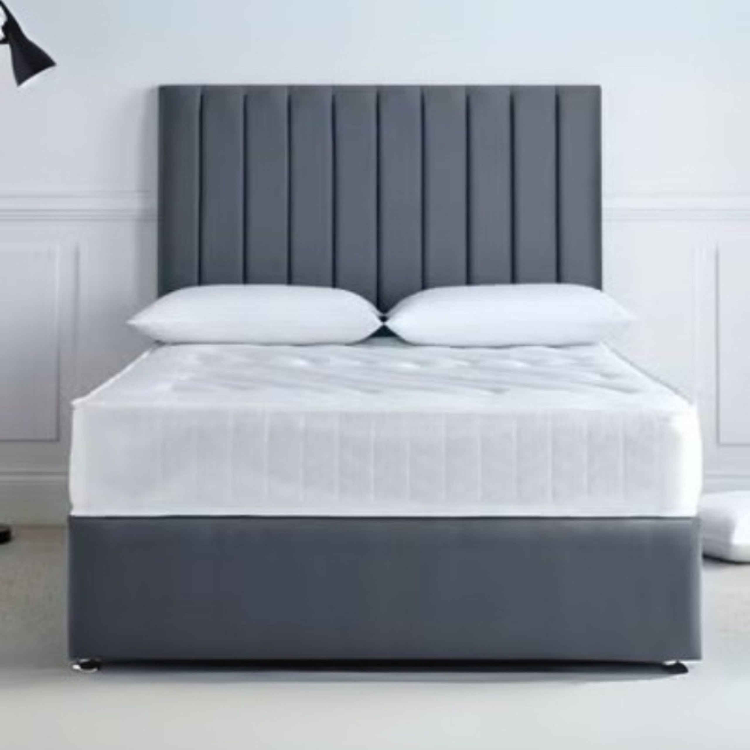 Nebulla Dreams Upholstered Single Size Bed (90 X 190 CM) Grey Color
