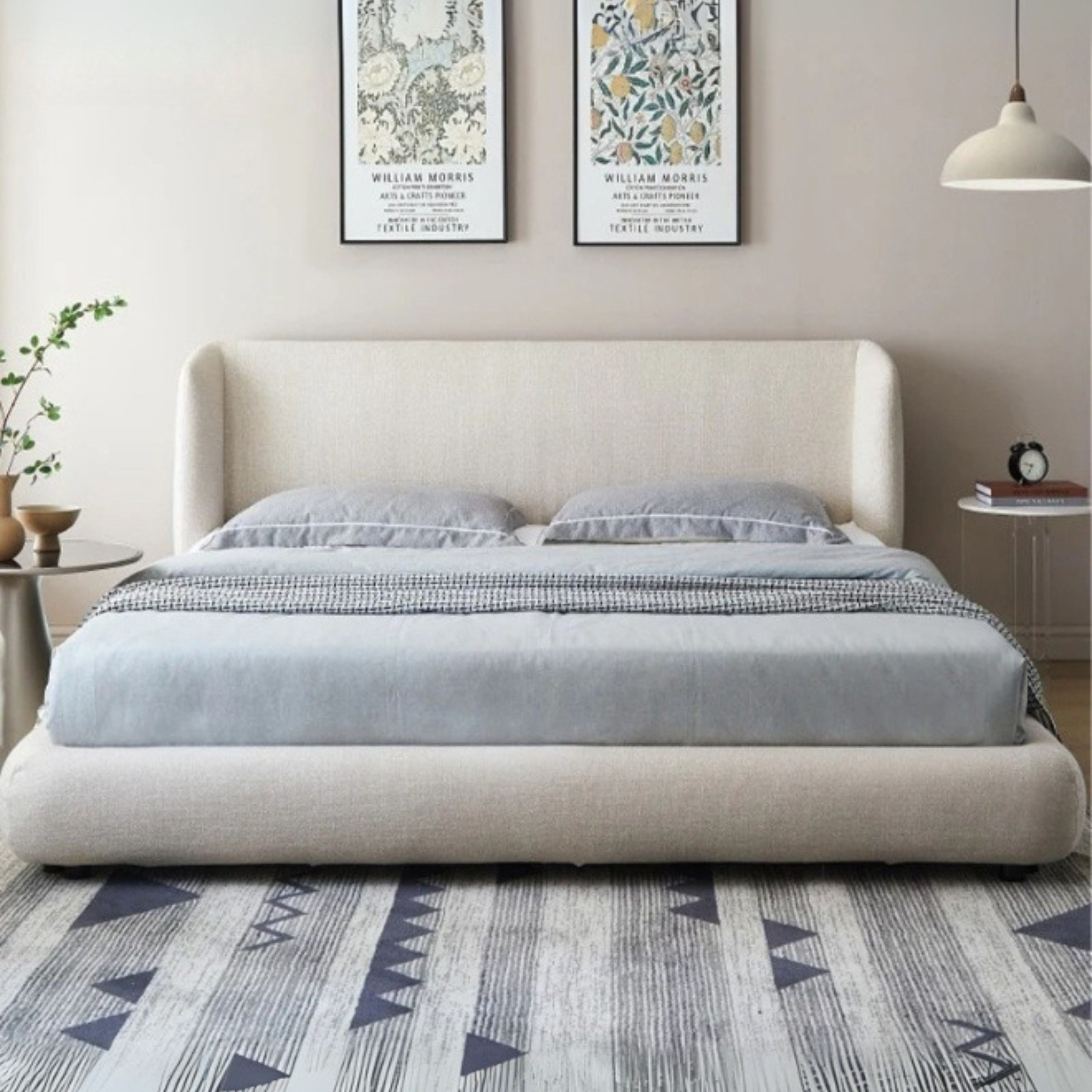 Nova Nap Upholstered Premium Single Size Bed (100 X 190 CM) Off White Color - Image 3