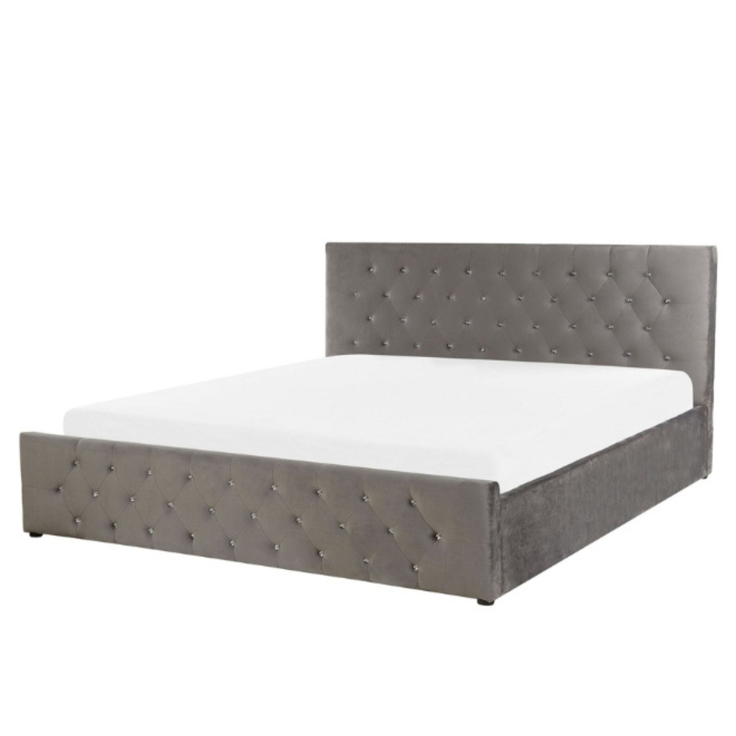 Oasis Tufted Upholstered Single Size Bed (90 X 190 CM) Grey Color - Image 3
