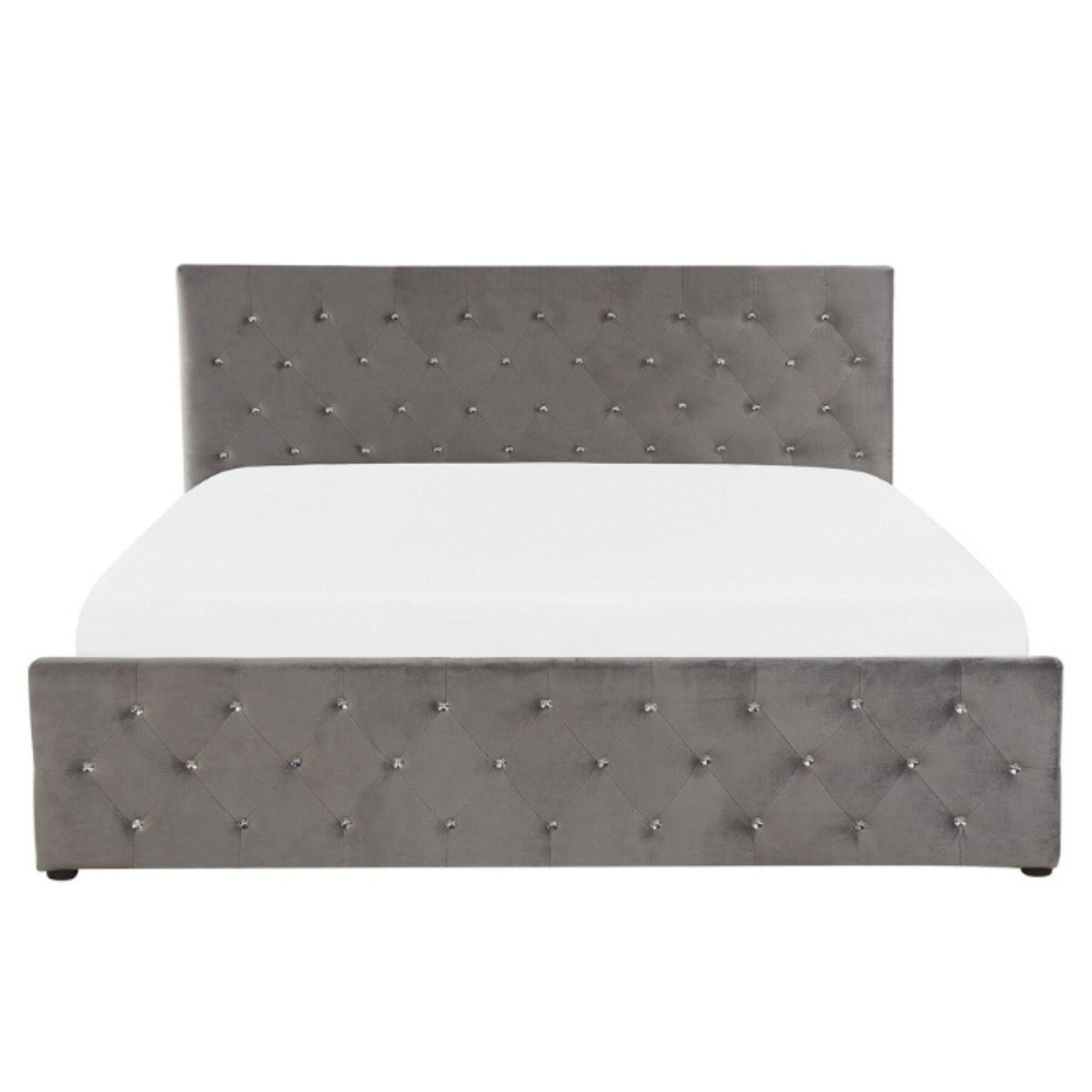Oasis Tufted Upholstered Single Size Bed (90 X 190 CM) Grey Color - Image 4