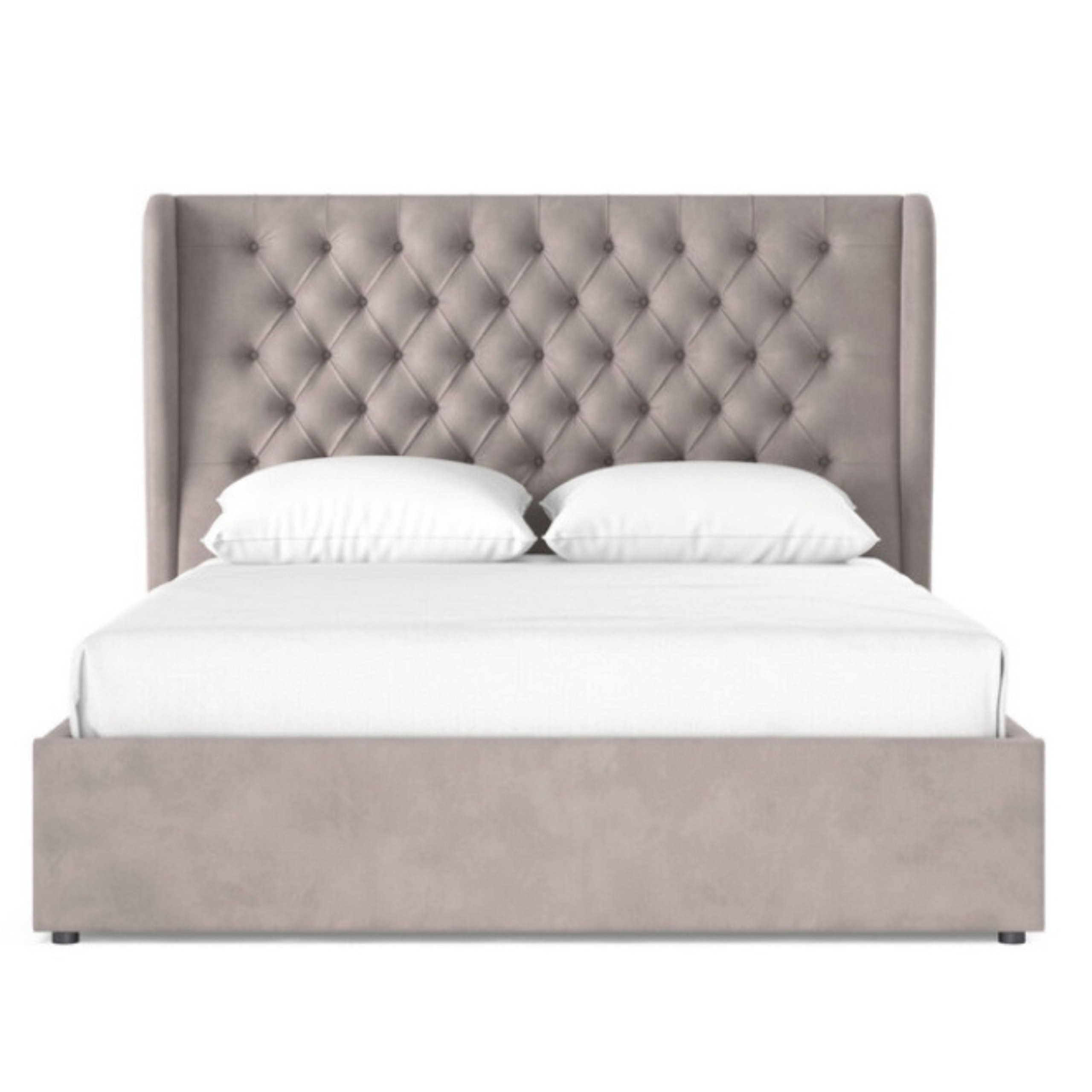Radiant Dreams Tufted Upholstered King Size Bed (180 X 200 CM) Dark Pink Color - Image 3