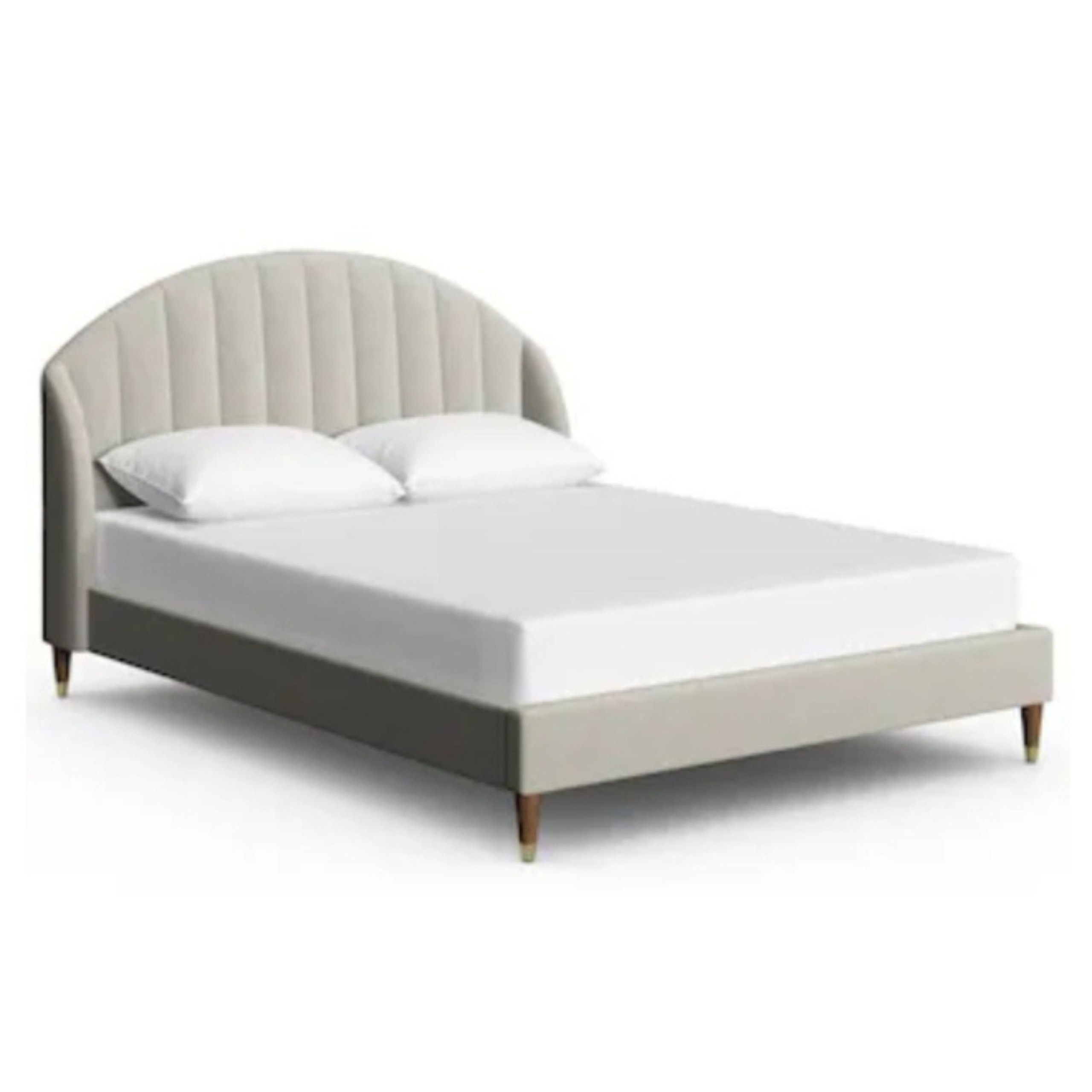 Seraphic Dreams Upholstered King Size Bed (180 X 190 CM) Dark Beige Color - Image 2