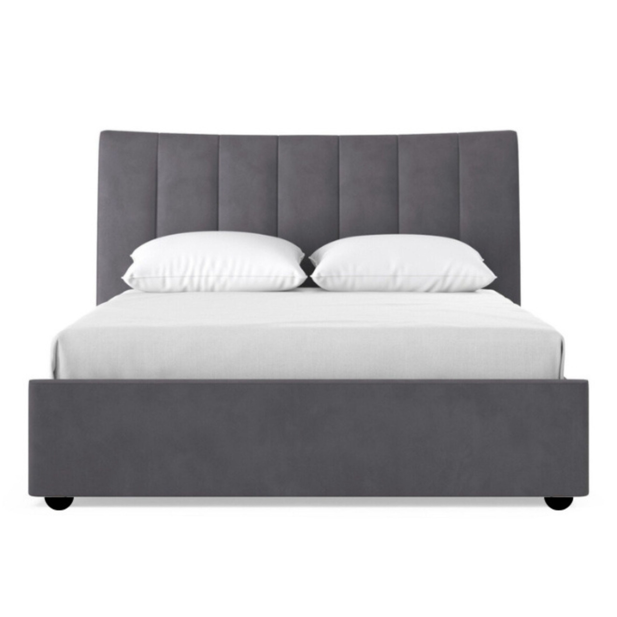 Serenity Springs Upholstered Large Twin Size Bed (140 X 190 CM) Grey Color - Image 2