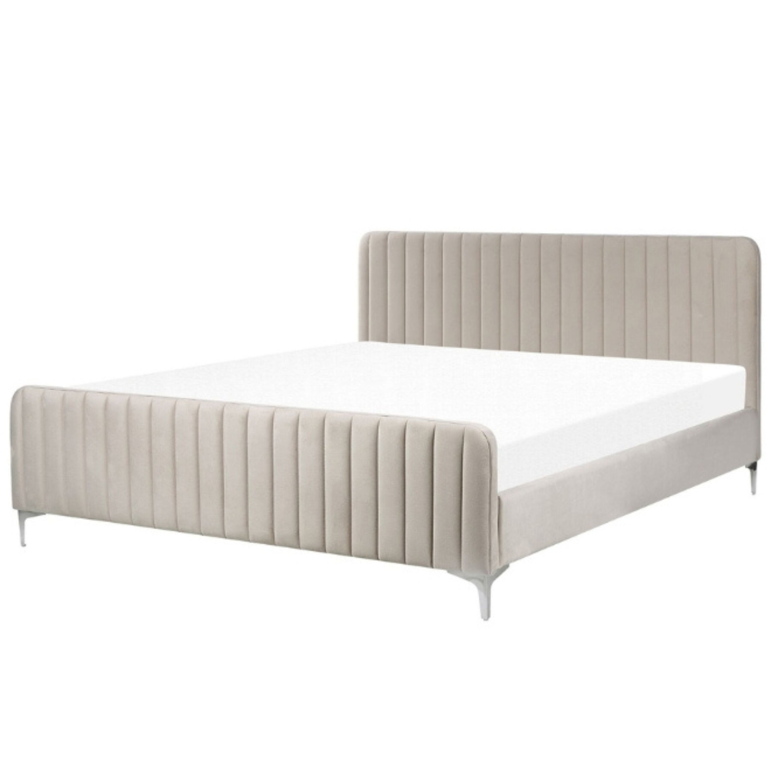 Sleep Haven Upholstered Twin Size Bed (120 X 190 CM) Dark Beige Color - Image 2