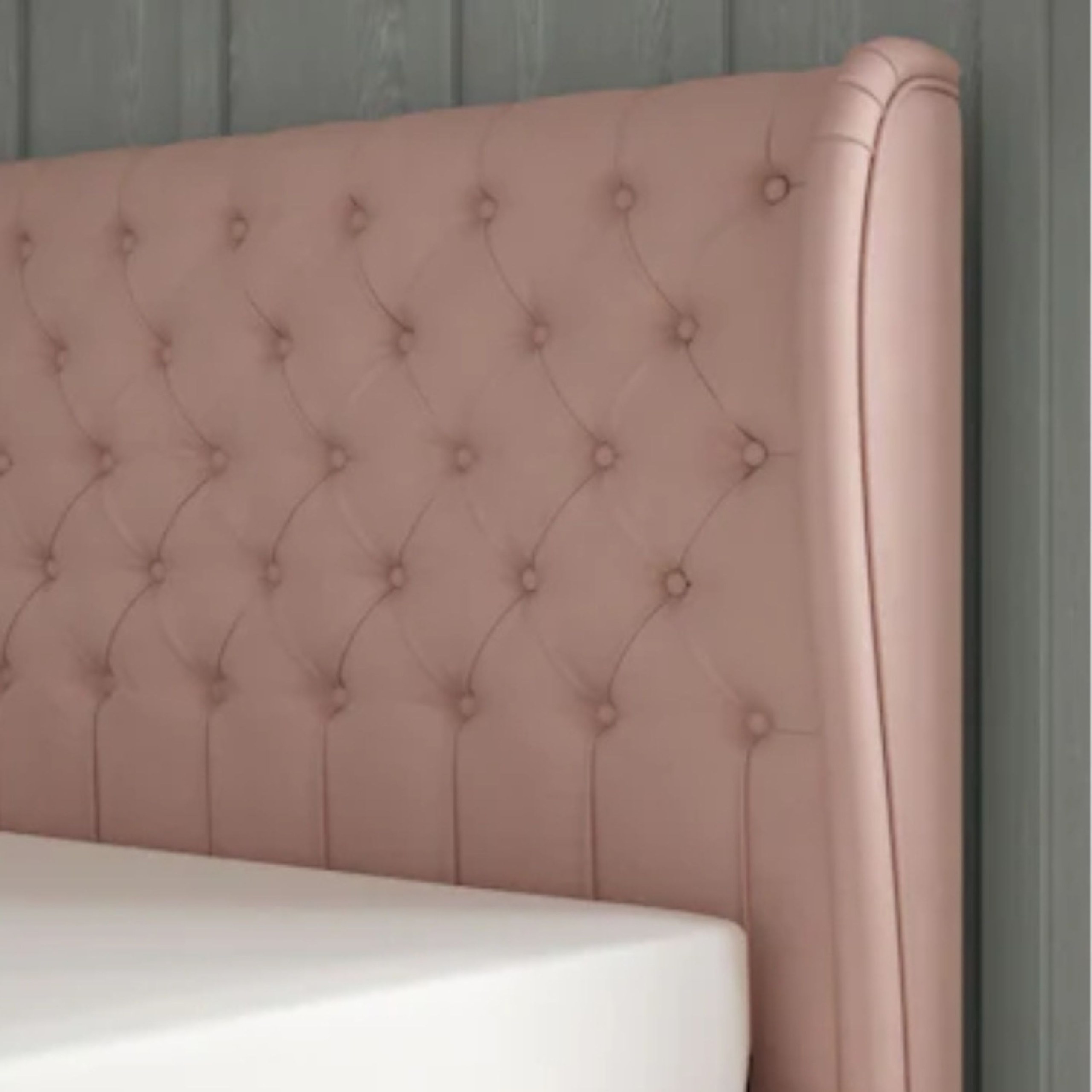 Tranquil Nights Tufted Upholstered King Size Bed (180 X 190 CM) Pink Color - Image 2