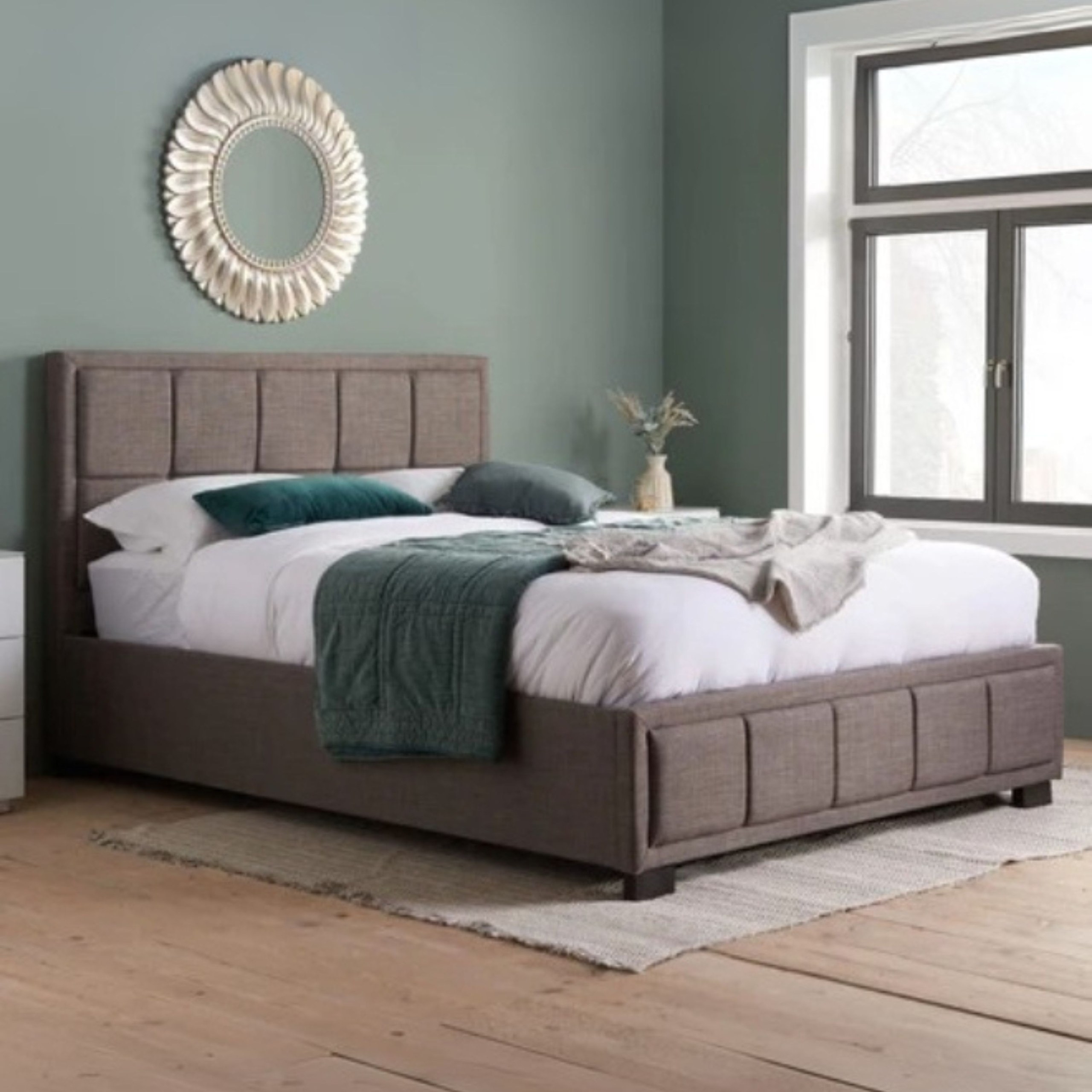 Twilight Upholstered Queen Size Bed (160 X 200 CM) Rose Gold Color
