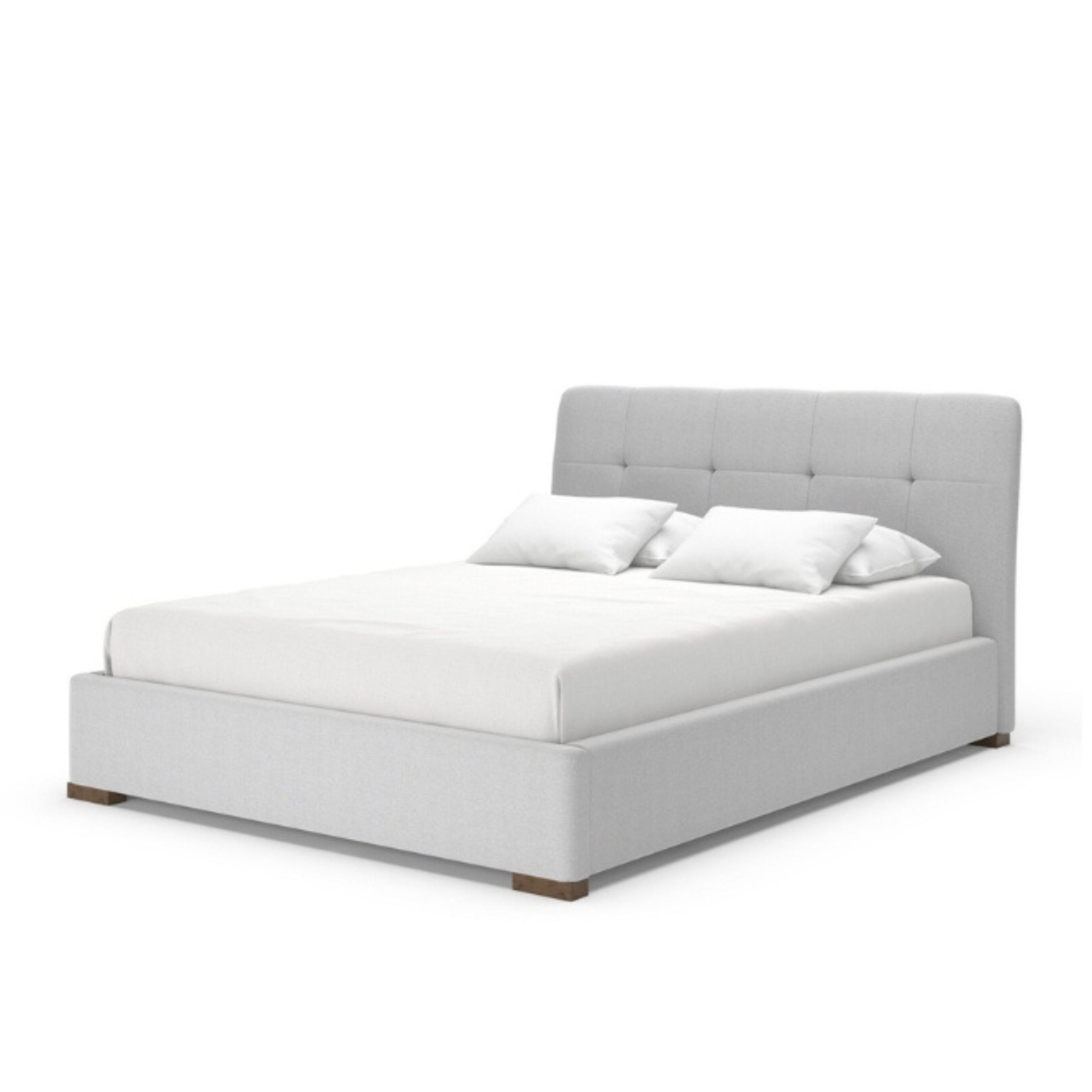 Vivid Joy Tufted Upholstered Single Size Bed (90 X 190 CM) Grey Color - Image 2
