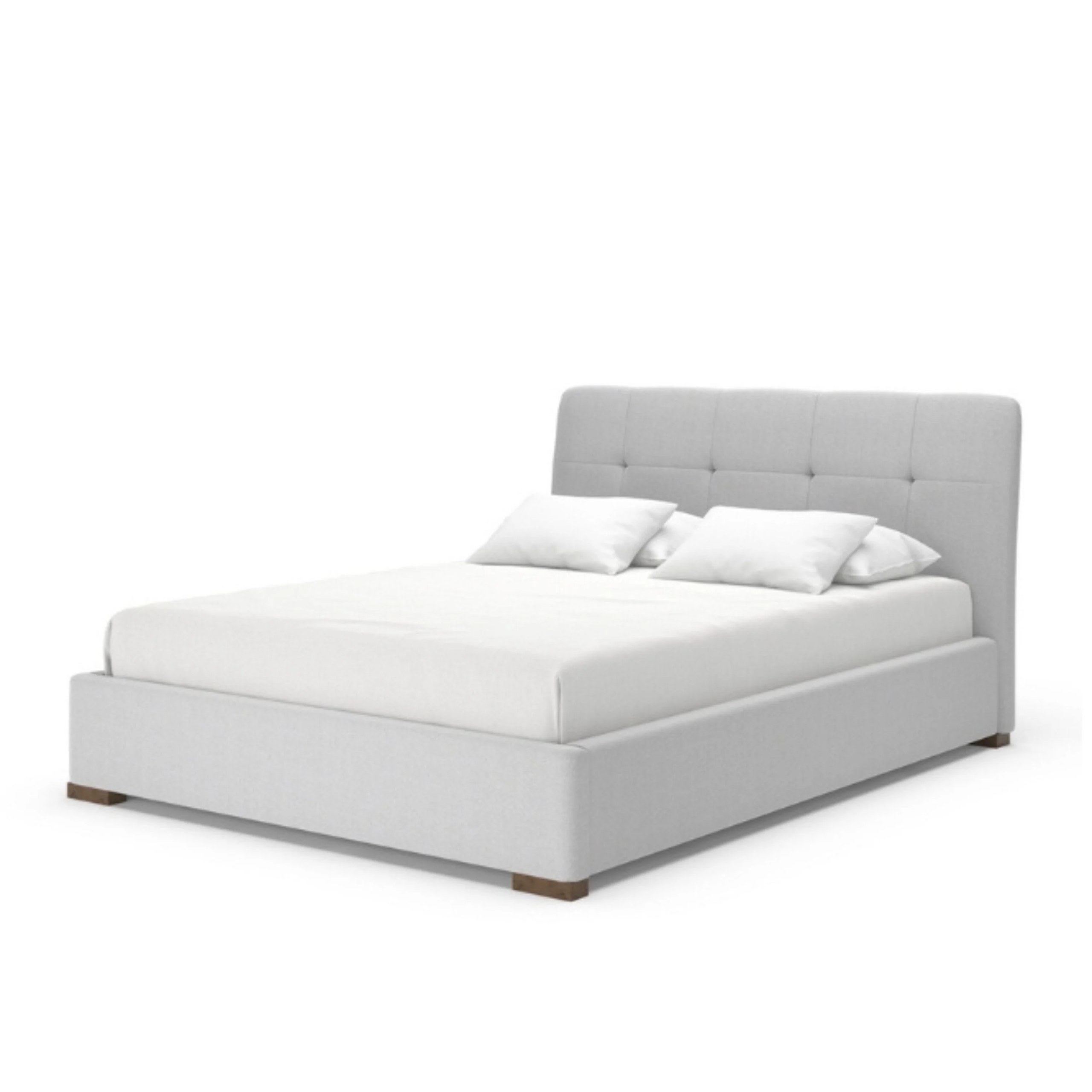 Vivid Joy Tufted Upholstered King Size Bed (180 X 190 CM) Grey Color - Image 2