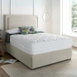 Wilson Upholstered Queen Size Bed (150 X 200 CM) Beige Color