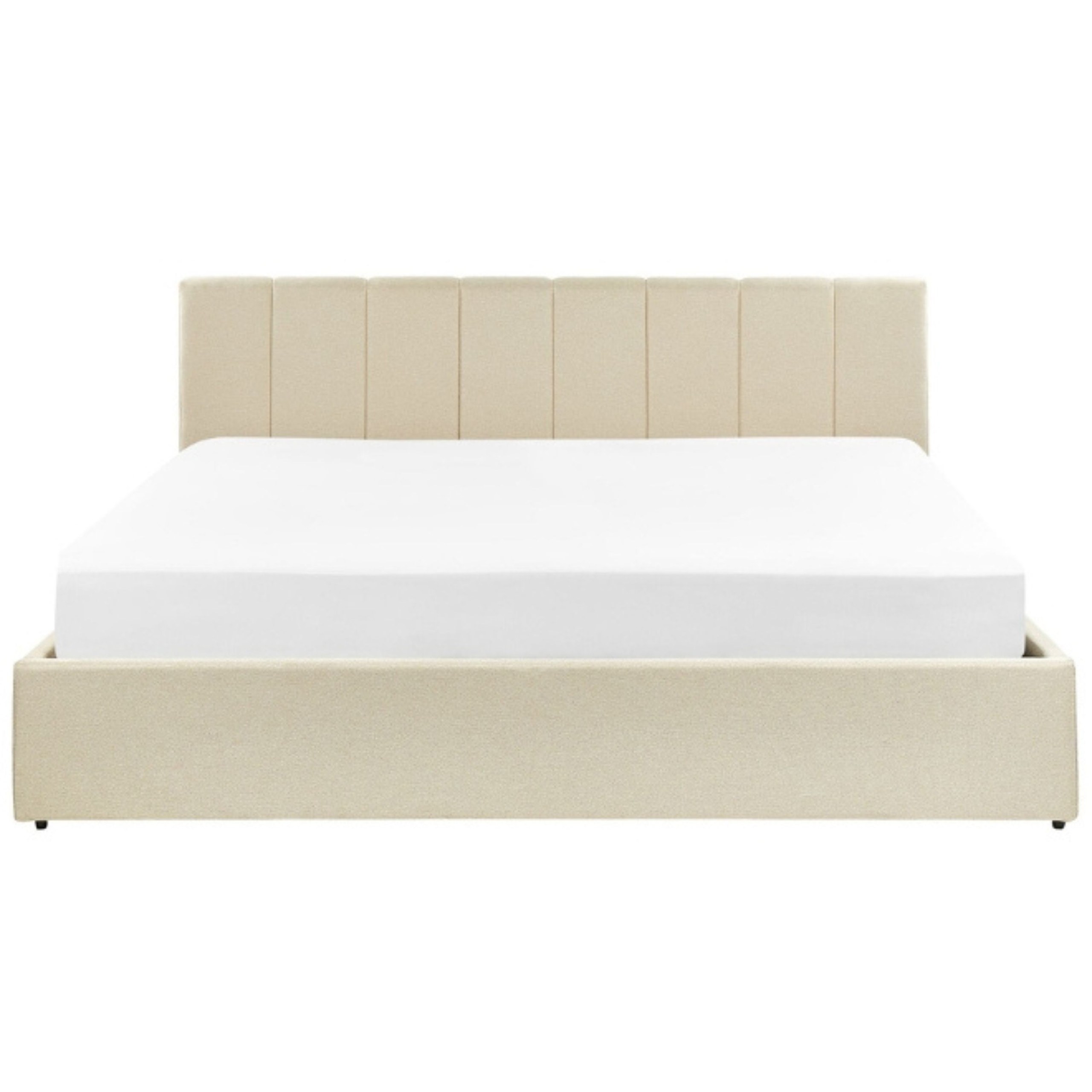 Cosmo Upholstered ComfortLarge Twin Size Bed (140 X 200 CM) Beige Color - Image 4