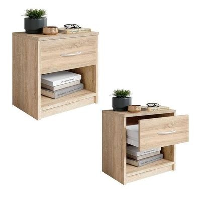Modern Yellow Nightstand with Drawer and Shelf Storage-Stylish and Compact Side Table - Image 4
