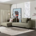Fancy Corner Sofa L165 x W290 x H68 - Green with 3 Years Warranty