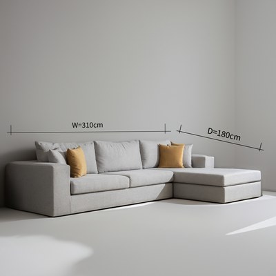 Comfy Corner Sofa L180 x W310 x H60 - Grey with 3 Years Warranty - Image 2