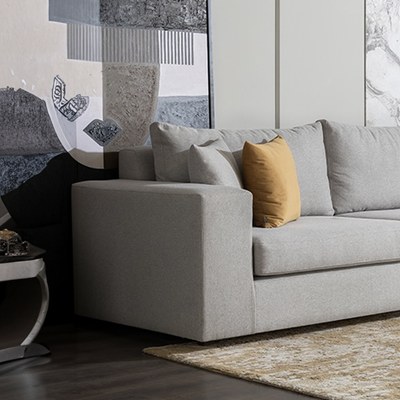 Comfy Corner Sofa L180 x W310 x H60 - Grey with 3 Years Warranty - Image 3