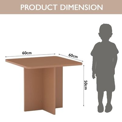 Mahmayi Modern Ergonomic Child Desk for Kids, 60x50cm, Round Edges, Durable, Safe, Comfortable Learning Space, Easy to Clean Ideal for Toddlers and Pre-schoolers - Caramel Nude - Image 2