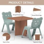 Mahmayi Modern Ergonomic Child Desk for Kids, 60x50cm, Round Edges, Durable, Safe, Comfortable Learning Space, Easy to Clean Ideal for Toddlers and Pre-schoolers - Caramel Nude
