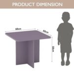 Mahmayi Modern Ergonomic Child Desk for Kids, 60x50cm, Round Edges, Durable, Safe, Comfortable Learning Space, Easy to Clean Ideal for Toddlers and Pre-schoolers - Purple