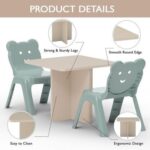 Mahmayi Modern Ergonomic Child Desk for Kids, 60x50cm, Round Edges, Durable, Safe, Comfortable Learning Space, Easy to Clean Ideal for Toddlers and Pre-schoolers - Sand Beige