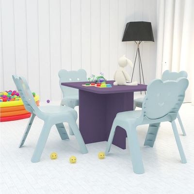 Mahmayi Modern Ergonomic Child Desk for Kids, 80x50cm, Round Edges, Durable, Safe, Comfortable Learning Space, Easy to Clean Ideal for Toddlers and Pre-schoolers - Purple - Image 4