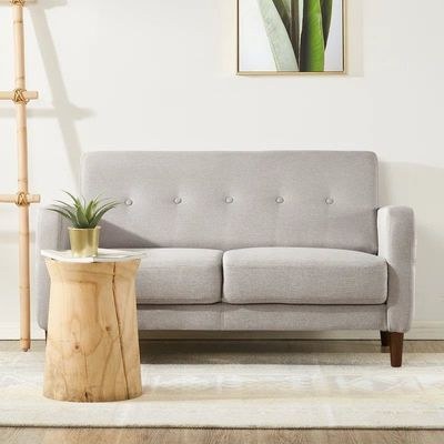 Urban Retreat Fabric Upholstered Beige 2 Seater Sofa L75 xW130 xH75-1 Year Warranty