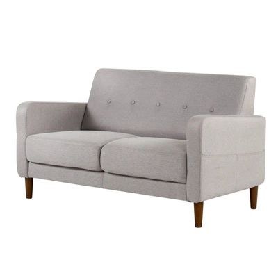 Urban Retreat Fabric Upholstered Beige 2 Seater Sofa L75 xW130 xH75-1 Year Warranty - Image 2