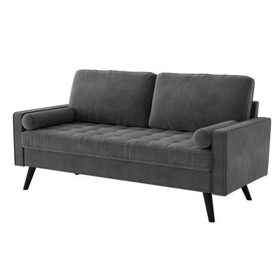 Plush Oasis Fabric Upholstered Grey 2 Seater Sofa L85 xW175 xH85-1 Year Warranty - Image 3