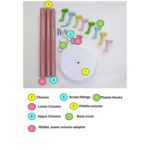 Arfan Freestanding Coat Rack – Metal Clothing Hanger with 8 Multi-Color Hooks | Easy Assembly for Entryway, Bedroom & Hallway | Coat Stand for Hats, Bags, Clothes & Umbrellas (Pink)