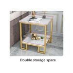 Harmony Home 2-Tier Engineered Wood Coffee Table, 40x40x60 cm, Modern End Table with Storage for Living Room, Bedroom & Office, Multi-Use Tea Table, Bedside Table & Side Table