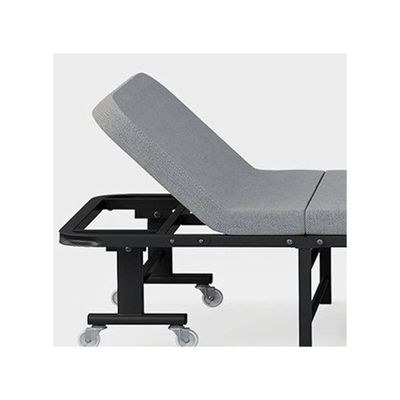 Harmoney Home Premium Folding Guest Bed – 4-Fold Portable Single Sleeper with Adjustable Headrest, Universal Wheels & Heavy-Duty Metal Frame (190 x 60 x 30 cm) - Image 4