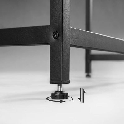 VASAGLE Modern Computer Desk, Industrial Laptop PC Table, Compact Home Office Workstation, Durable Particleboard & Steel Stylish Desk for Study - Rustic Brown and Black - Image 3