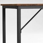 VASAGLE Modern Computer Desk, Industrial Laptop PC Table, Compact Home Office Workstation, Durable Particleboard & Steel Stylish Desk for Study - Rustic Brown and Black