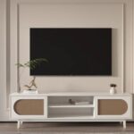Sura Rattan Tv Unit White 200cm