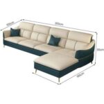 Sponge Cushion Leisure L shaped Corner Fabric Sofa
