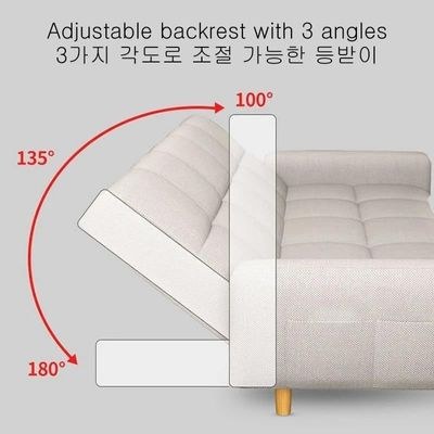 Sponge Cushion Leisure L shaped Corner Fabric Sofa - Image 5